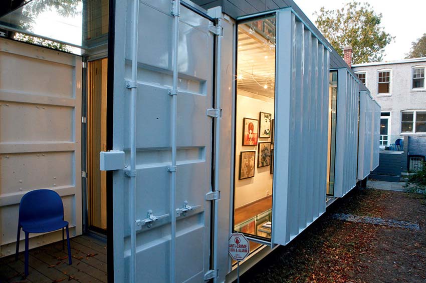 backyard gallery container art gallery