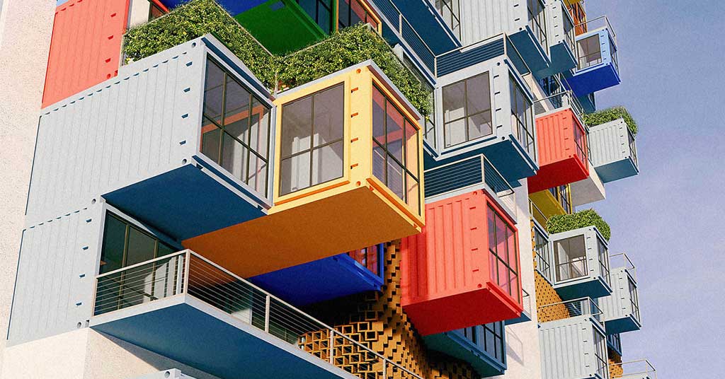 shipping container skyscrapers