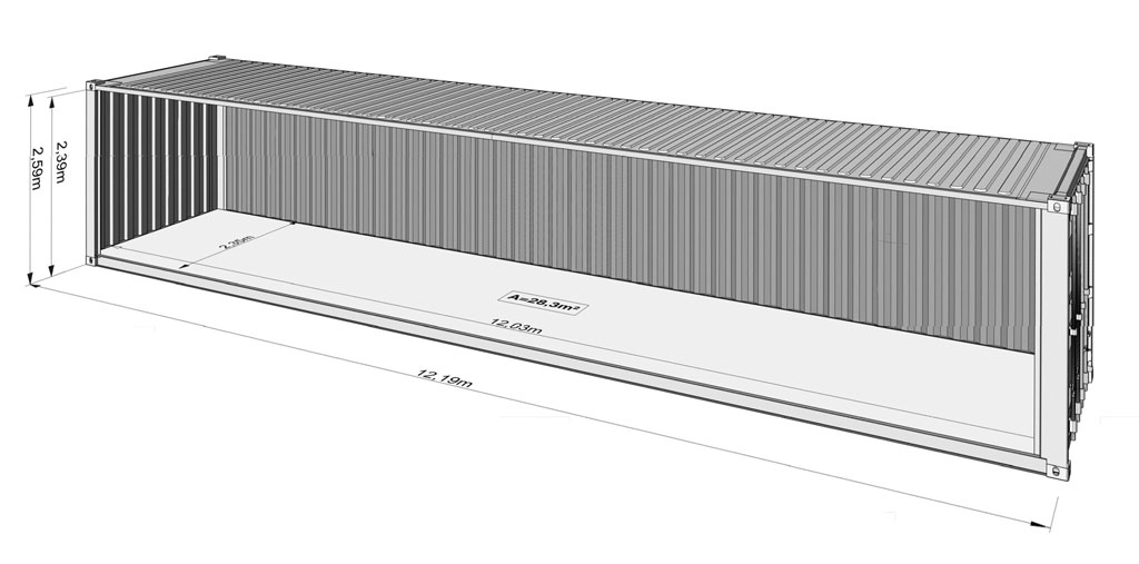 12 m container