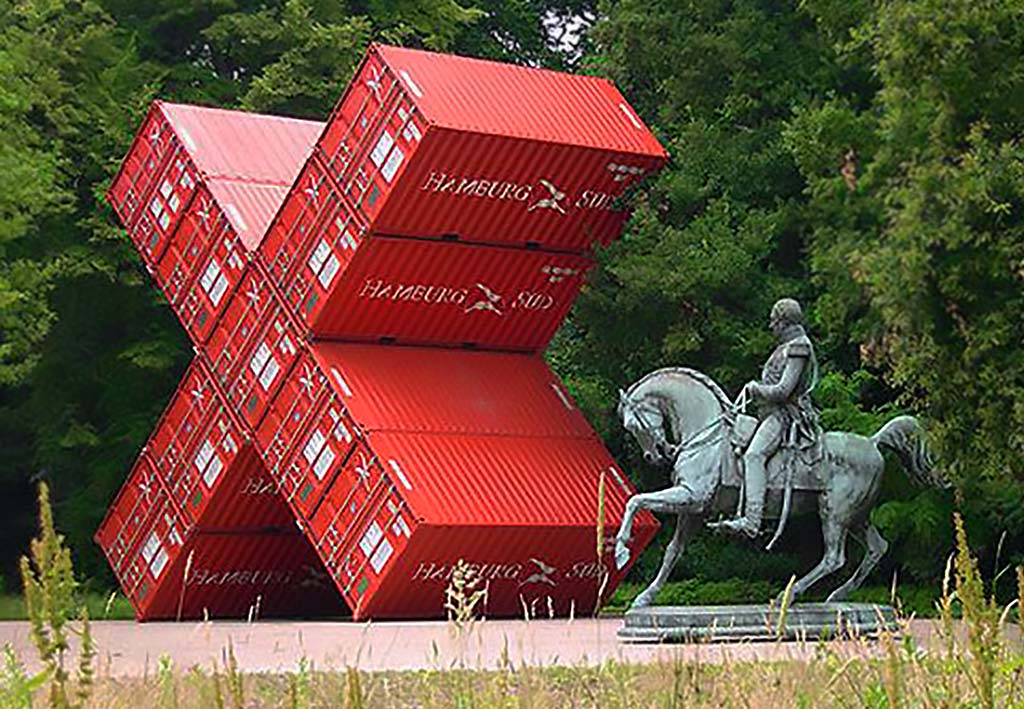 luc deleu shipping container art