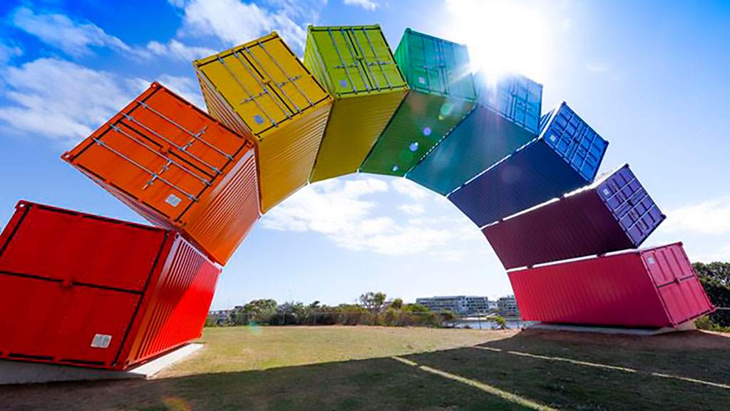 fremantle rainbow shipping container art