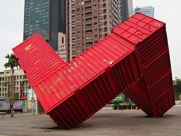 shipping container sculptures