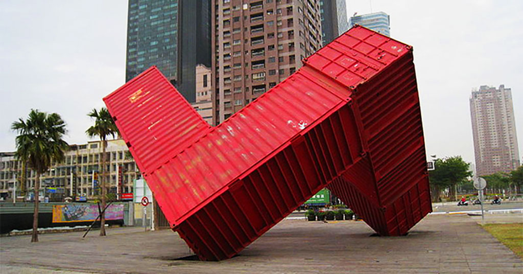 shipping container sculptures