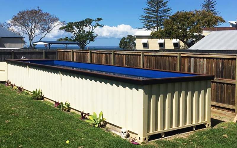 shipping container pool above ground