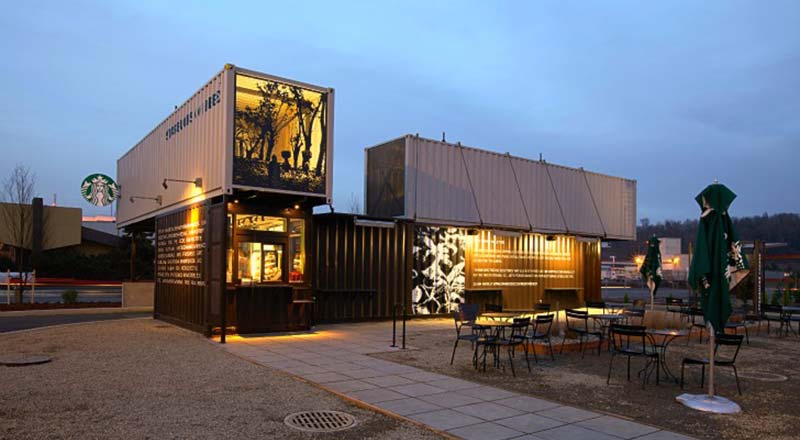 starbucks reclamation drive thru coffee shop container