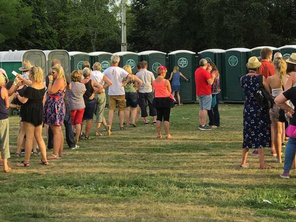 queue loo bathroom sports event