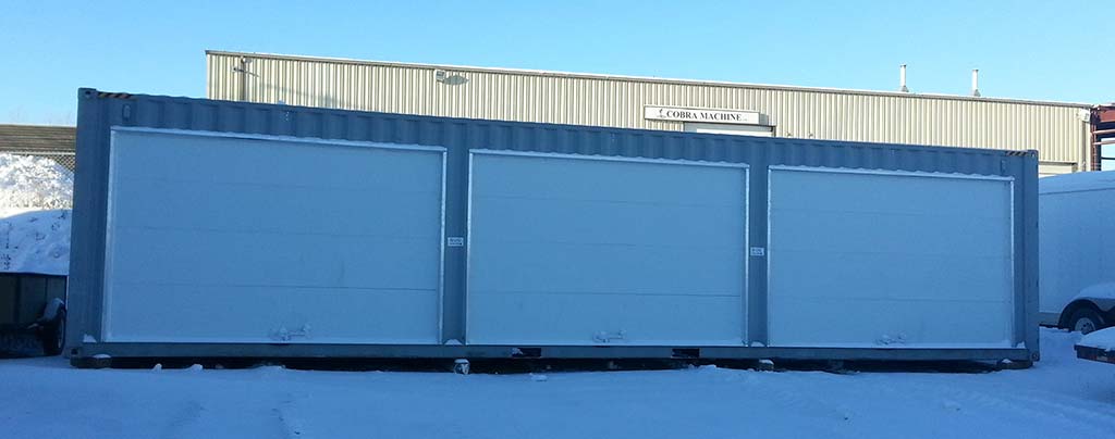 shipping container triple garage