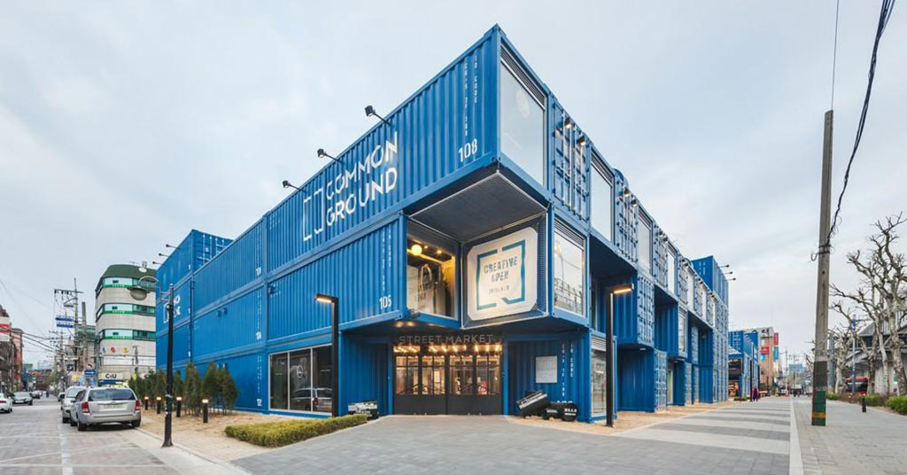 shiiping container shopping centres common ground