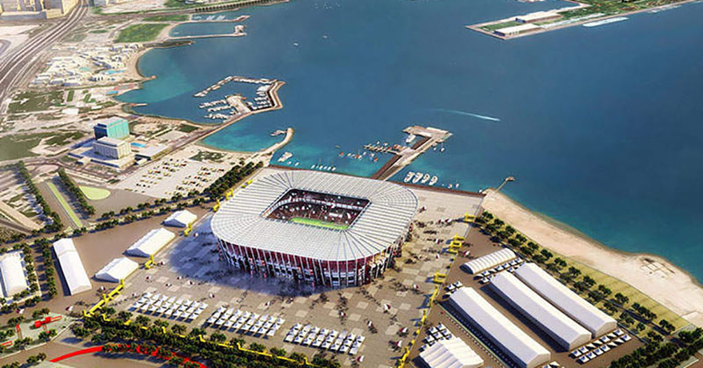 ras abu aboud stadium aerial