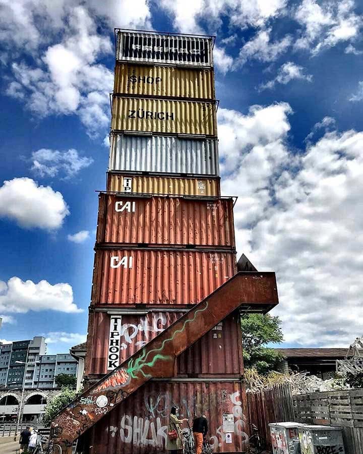 world's tallest shipping container structure